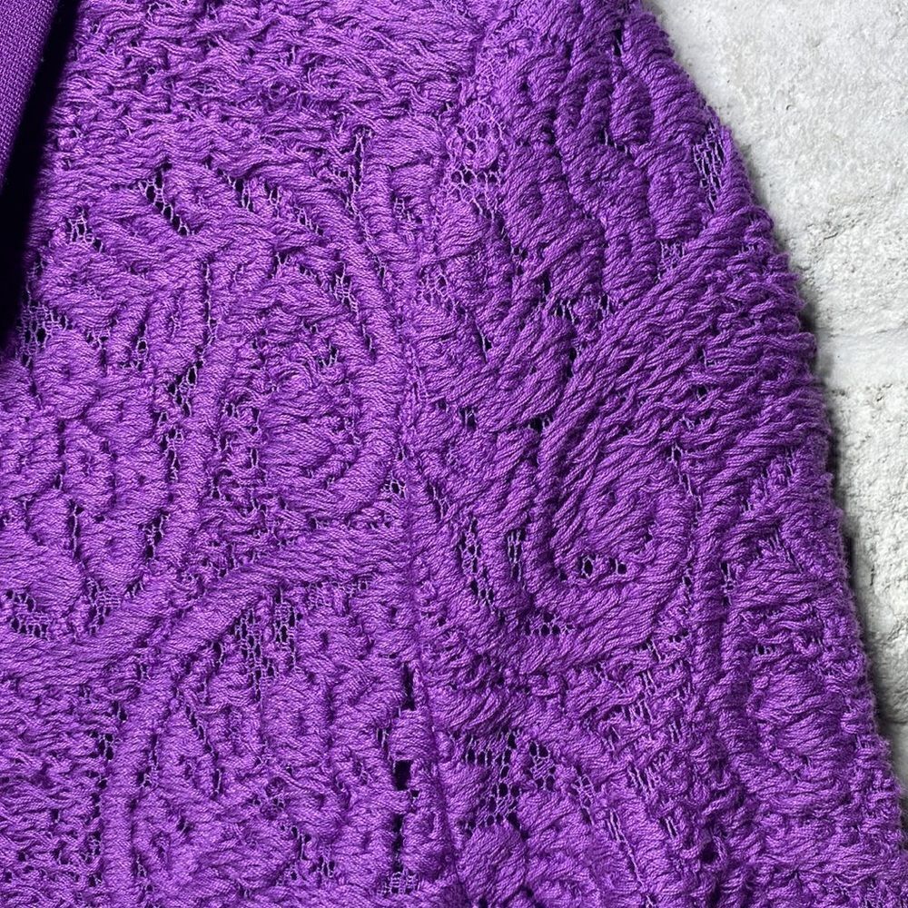 MSRP $448 Nanette Lepore Summer Flame Lace Peplum Jacket Women's Size 4 - Picture 9 of 10